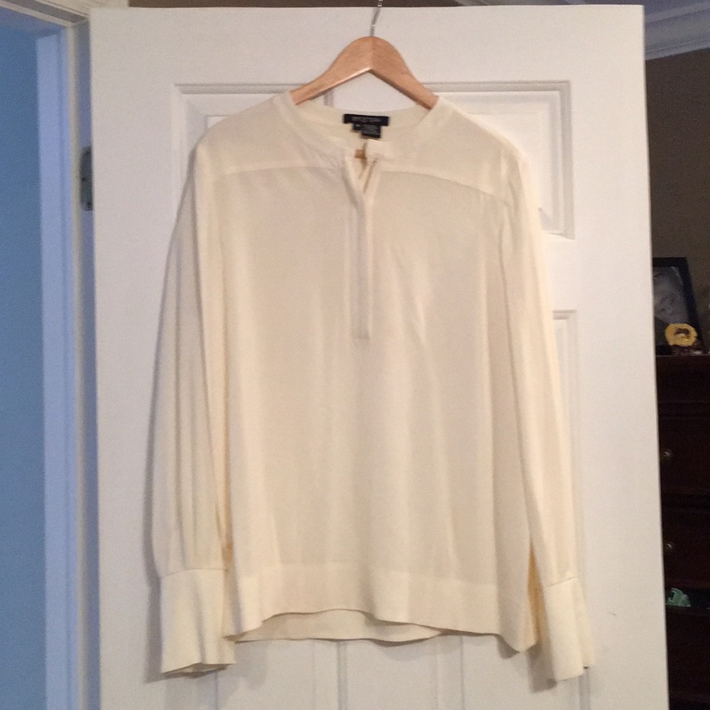 Etcetera long sleeve cream blouse